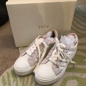 New Joie Handan woven platform sneaker white 9.5